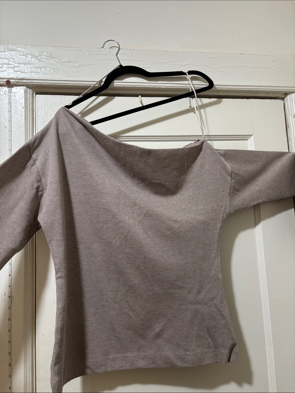 Zara Off-Shoulder Taupe Women's Top Shirt